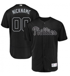 Men Women Youth Toddler All Size Philadelphia Phillies Majestic 2019 Players Weekend Flex Base Authentic Roster Custom Black Jersey