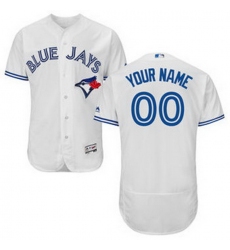 Men Women Youth All Size Toronto Blue Jays Majestic Home Flex Base Custom Jersey White