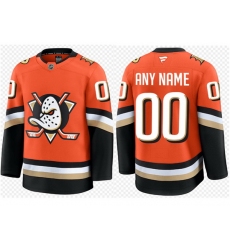 Men Women Youth Anaheim Ducks Custom Orange 2022 23 Reverse Stitched Jersey
