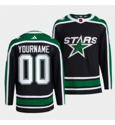 Men Women Youth Dallas Stars Custom Black 2022 23 Reverse Retro Stitched Jersey