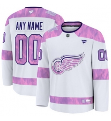 Men Women Youth Detroit Red Wings Fanatics 2024 Hockey Fights Cancer Custom Practice Jersey White