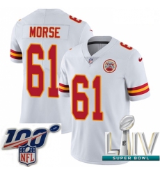 2020 Super Bowl LIV Youth Nike Kansas City Chiefs #61 Mitch Morse White Vapor Untouchable Limited Player NFL Jersey