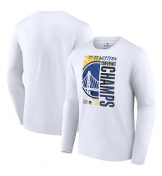 Men Golden State Warriors 2022 White Western Conference Champions Locker Room Long Sleeve T Shirt