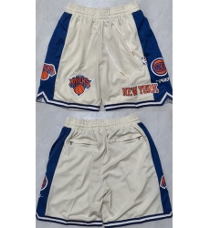 Men New York Knicks White 2025 Shorts