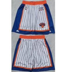 Men New York Knicks White Shorts