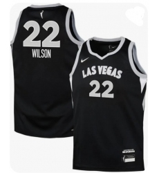 Men La Vegas Wilson #22 Black Stitched Basketball Jersey