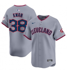 Men Cleveland Guardians 38 Steven Kwan Grey 2025 Alternate Limited Stitched Baseball Jersey