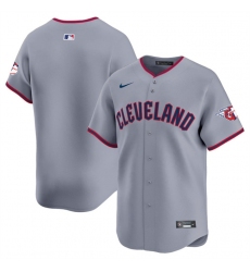 Men Cleveland Guardians Blank Grey 2025 Alternate Limited Stitched Baseball Jersey