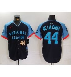 Men National League 44 Elly De La Cruz Navy 2024 All Star Limited Stitched Baseball Jersey 7