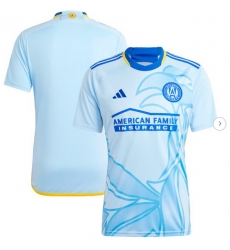Men's Atlanta United FC adidas Light Blue 2024 The Resurgens Kit Replica Jersey Men's Atlanta United FC adidas Light Blue 2024 The Resurgens Kit Replica Jersey