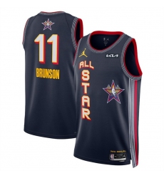 Men 2025 All Star 11 Jalen Brunson Navy Stitched Basketball Jersey