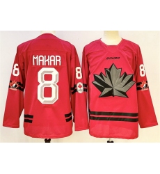 Men Canada Hockey 8 Cale Makar Red Stitched Jersey
